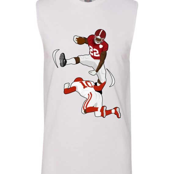 jumping out the box sleeveless white