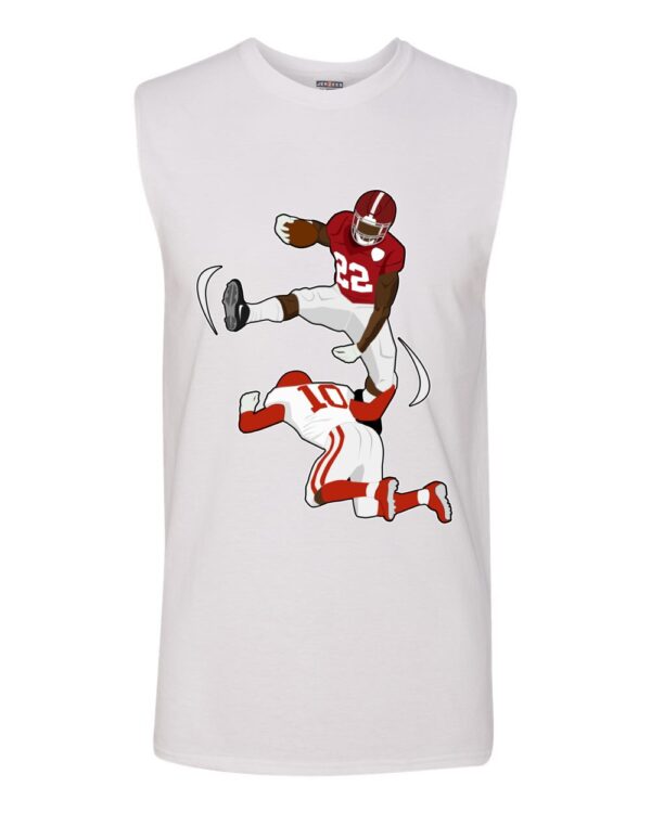 jumping out the box sleeveless white