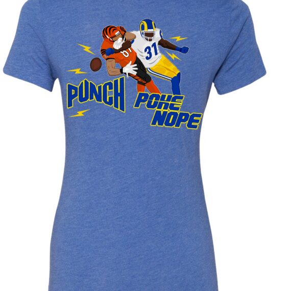 Punch Poke Nope T-Shirt blue