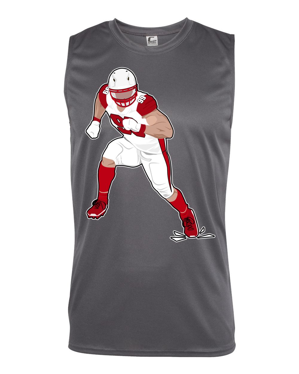 1st step in football sports Sleeveless Tank